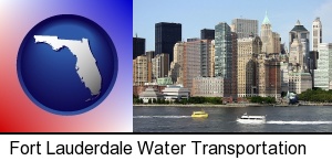 Fort Lauderdale, Florida - a New York City ferry and water taxi on the Hudson River