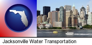 Jacksonville, Florida - a New York City ferry and water taxi on the Hudson River